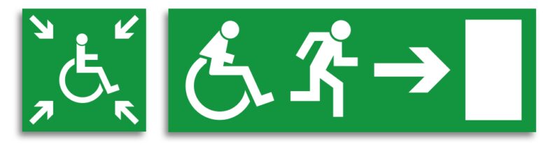 Utrymningsväg, tillfällig utrymningsplats