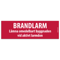 Skylt - Brandlarm ACS Nordic